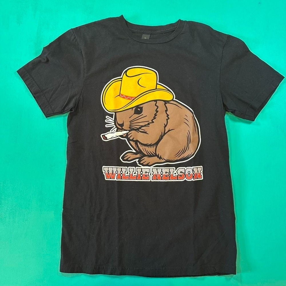 Willie Nelson t shirt funny Willie Nelson cowboy smoking bunny graphic t shirt